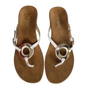 Vionic White and Brown Sandals